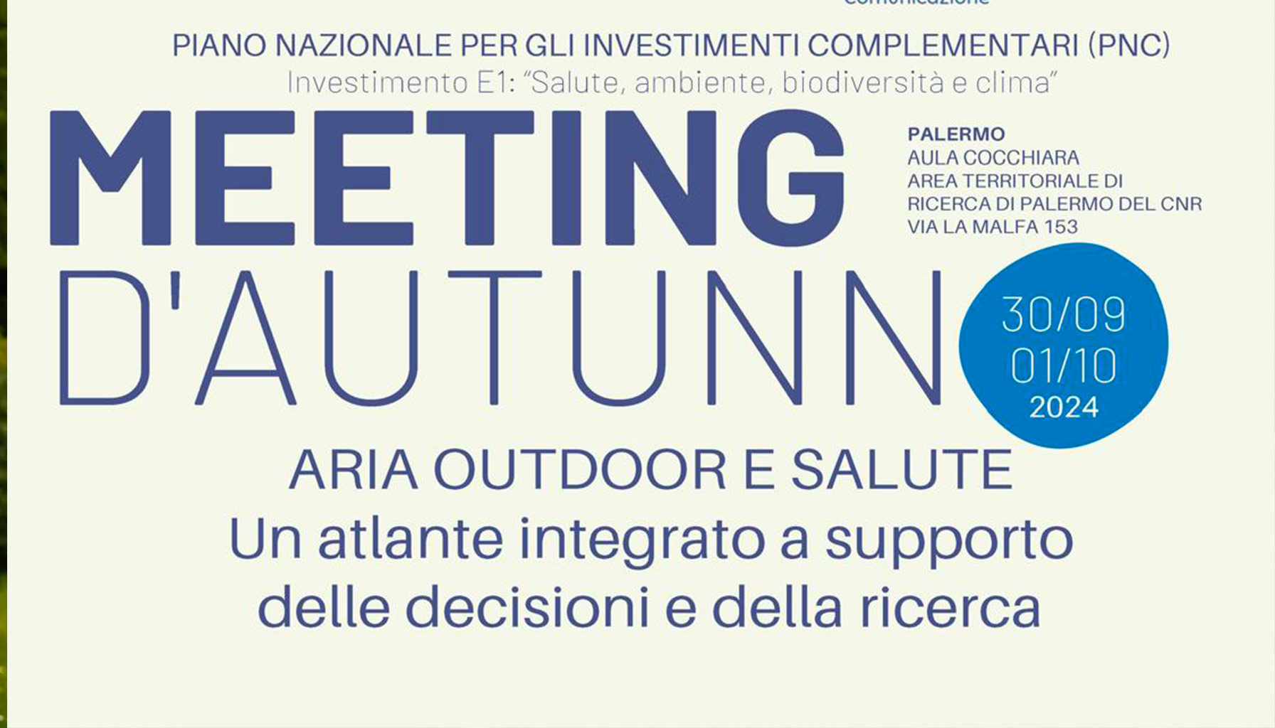 Atlante Aria e Salute: Il Meeting d’Autunno IFT-CNR 2024 per la Qualità dell’Aria e la Salute Pubblica